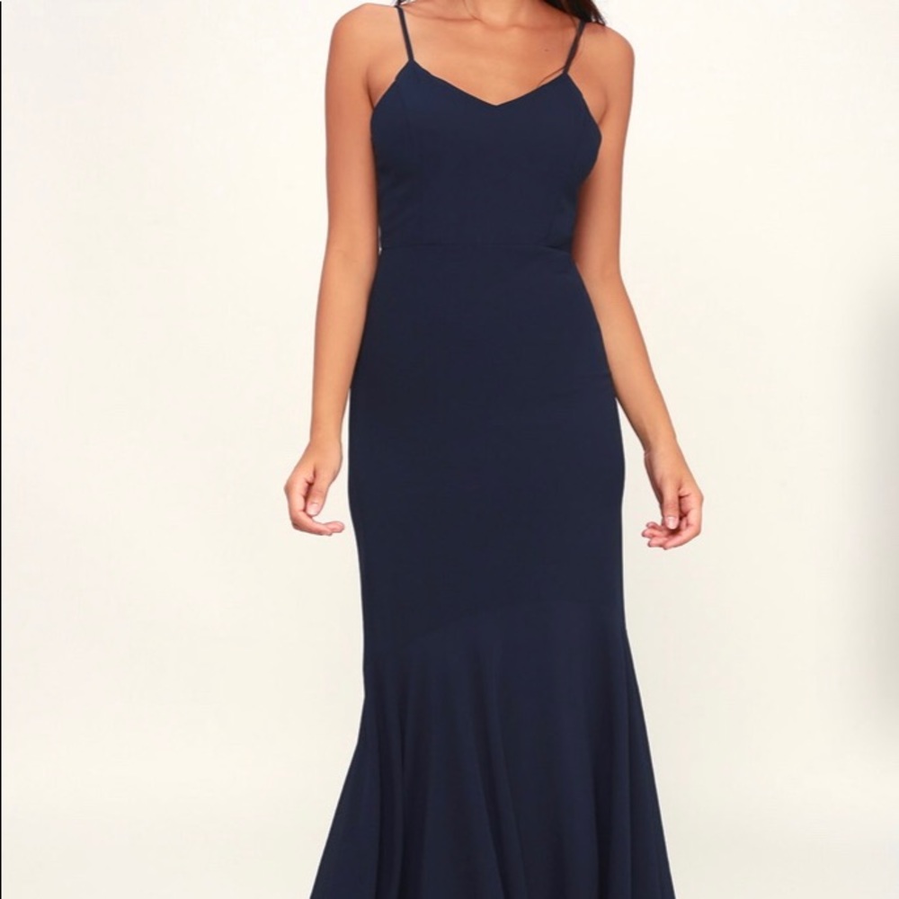 Lulus Navy Blue Maxi Dress - Picture 3 of 8